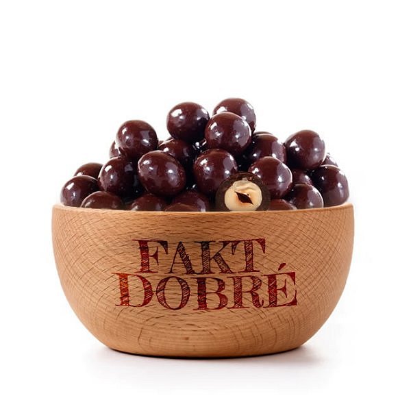 FAKT DOBRÉ Lískové ořechy v HOŘKÉ čokoládě 1 kg